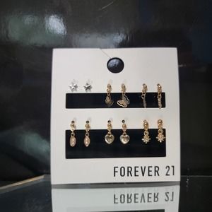 Forever 21 | Gold | Drop | 6 Pairs | Earrings